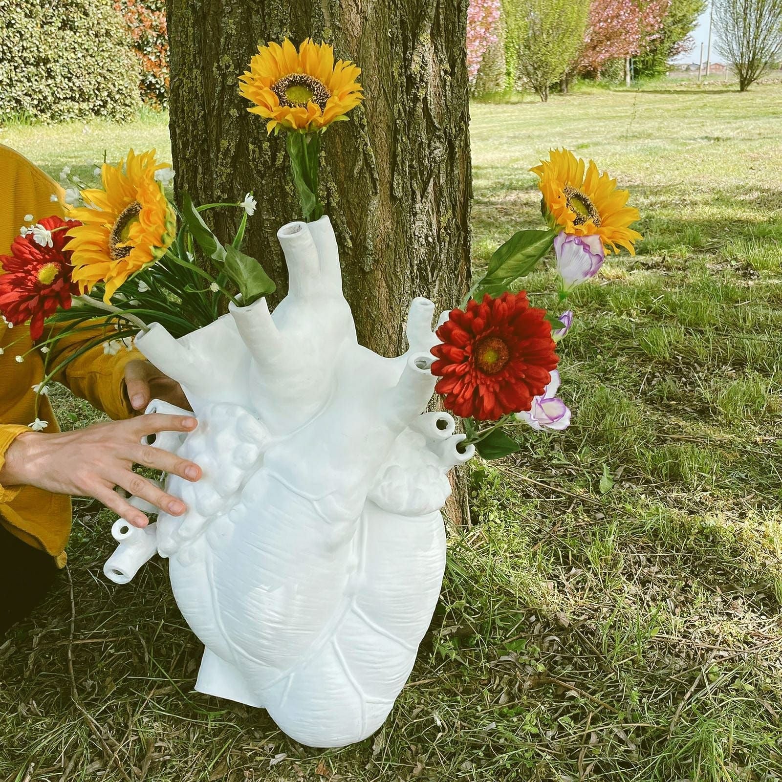 Seletti kærlighed i blomstrende vase stor, hvid