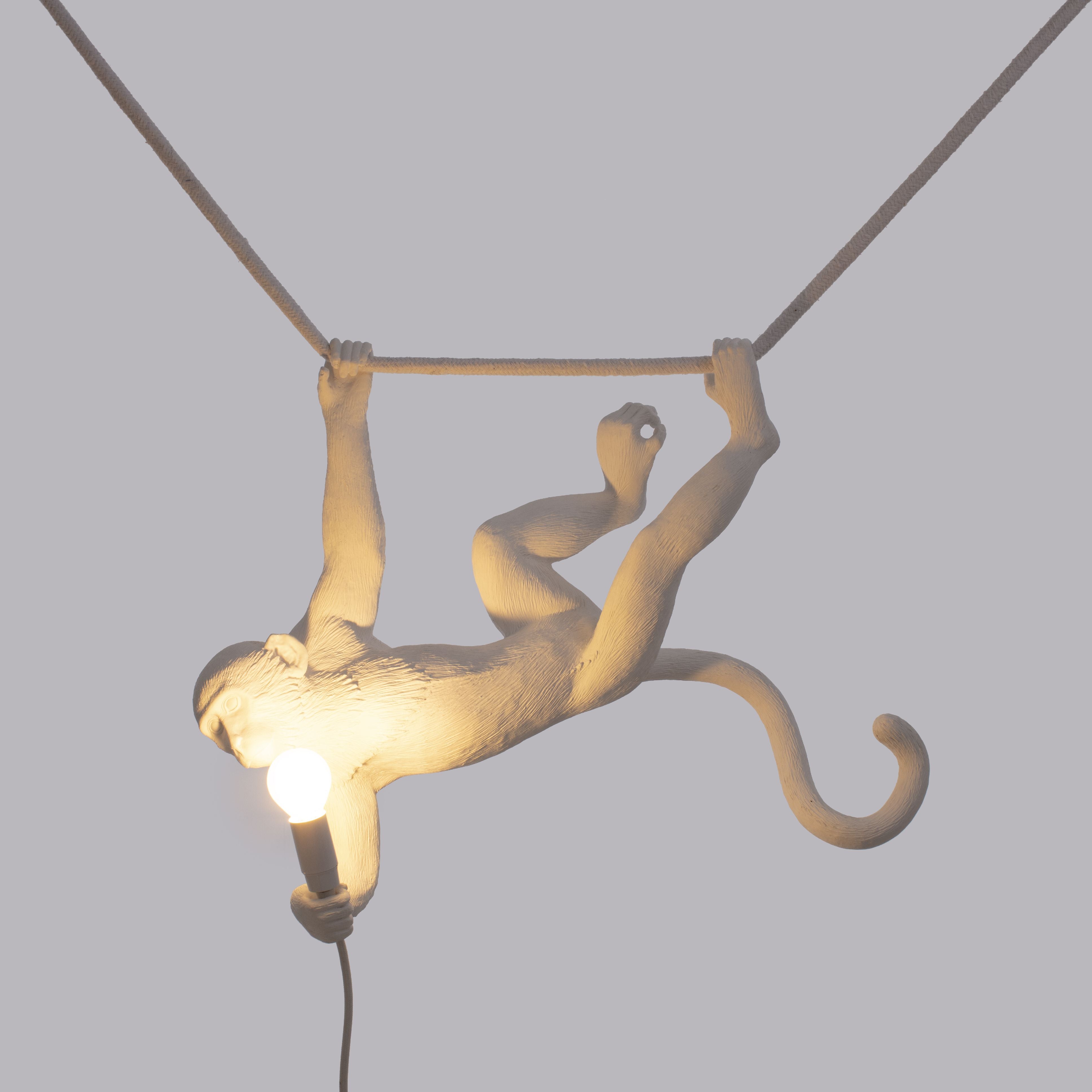 Seletti Monkey Indoor Lamp White, Swing