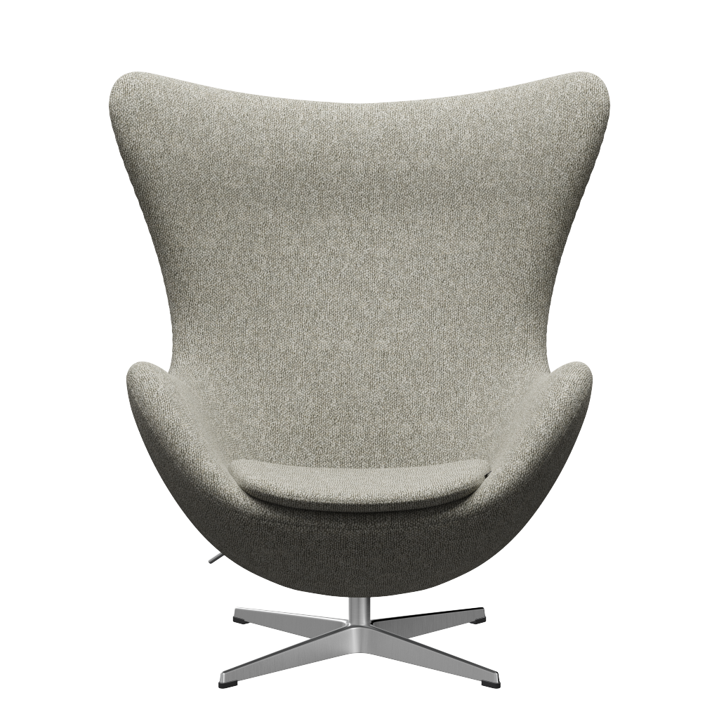 Fritz Hansen 3316 The Egg Lounge Chair Special Edition, Aluminium/Moss Light Grey (0005)