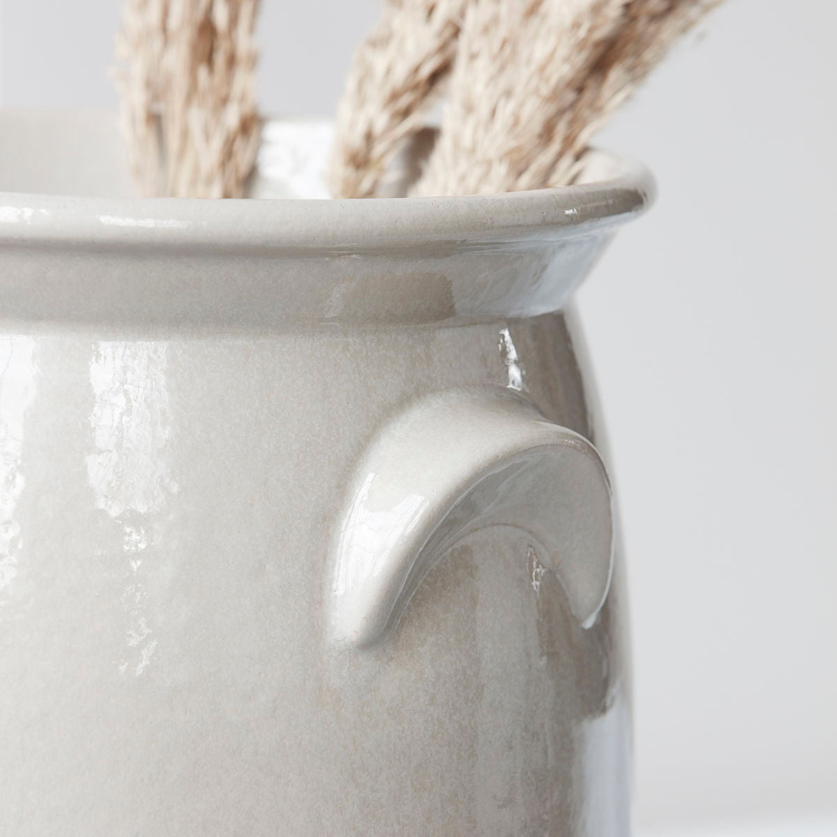 Meraki Ceramic jar, Shellish grey
