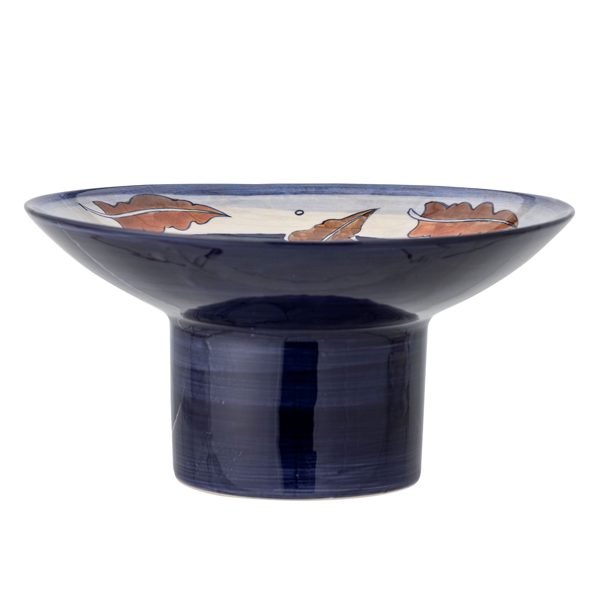 Bloomingville Myrna Pedestal Bowl, Black, Stoneware