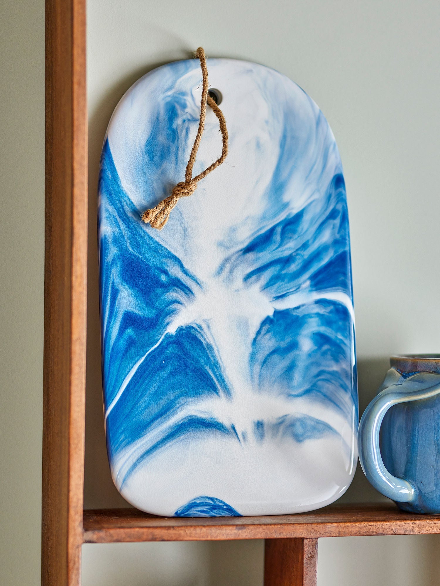 Creative Collection Aiden Cutting Board, Blue, Stoneware