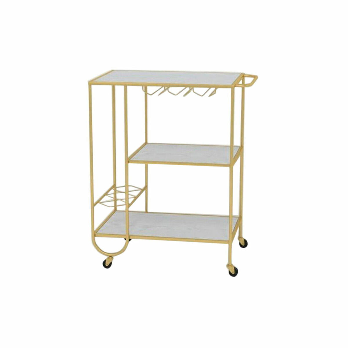 Serving trolley DKD Home Decor White Golden Metal MDF Wood 66,5 x 40 x