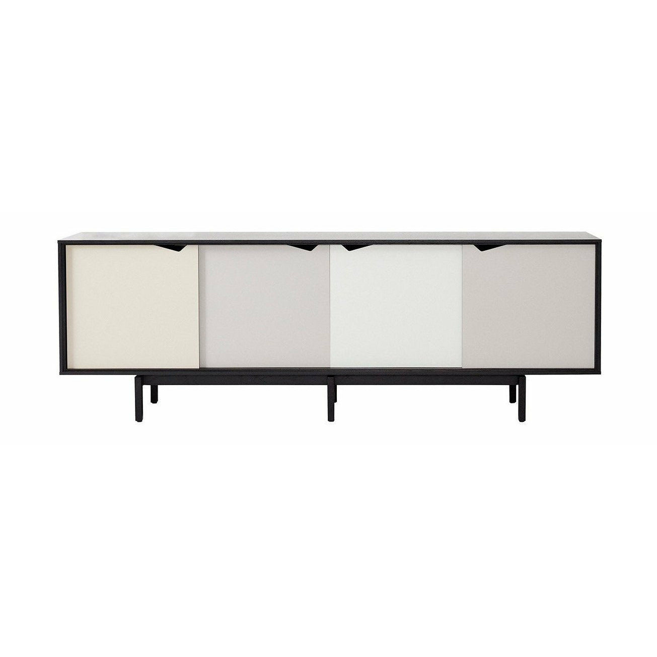 Andersen Furniture S1 Sideboard Sort, Flerfarvede Låger, 200cm
