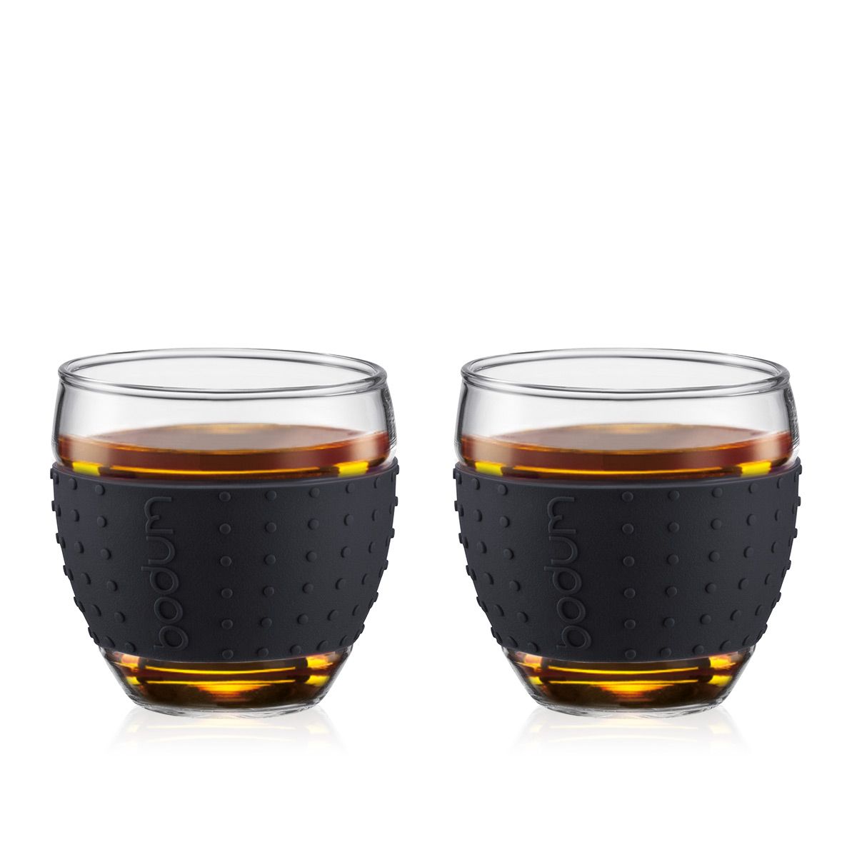 Bodum Pavina Glas Med Silikone Sort 0.35 L, 2 Stk.