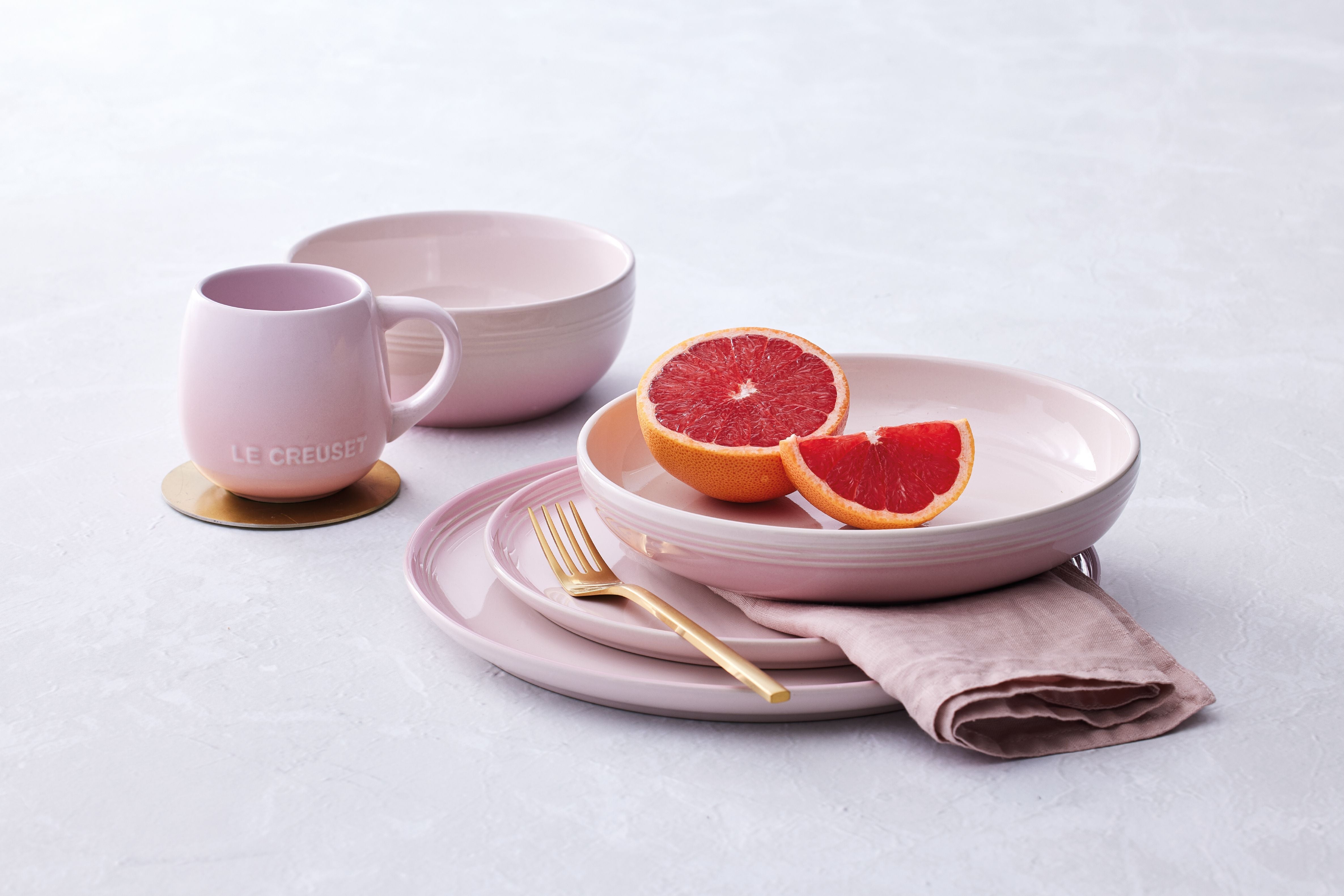 Le creuset coupe sideplade, shell pink