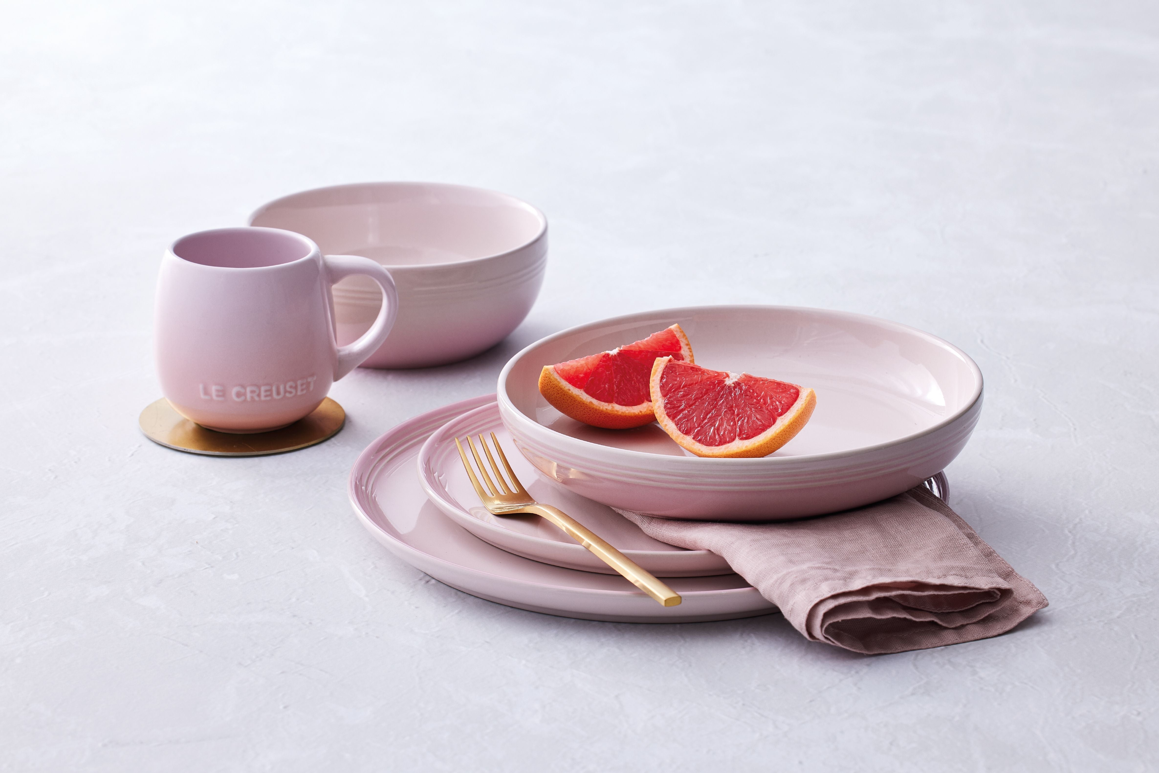 Le creuset coupe sideplade, shell pink