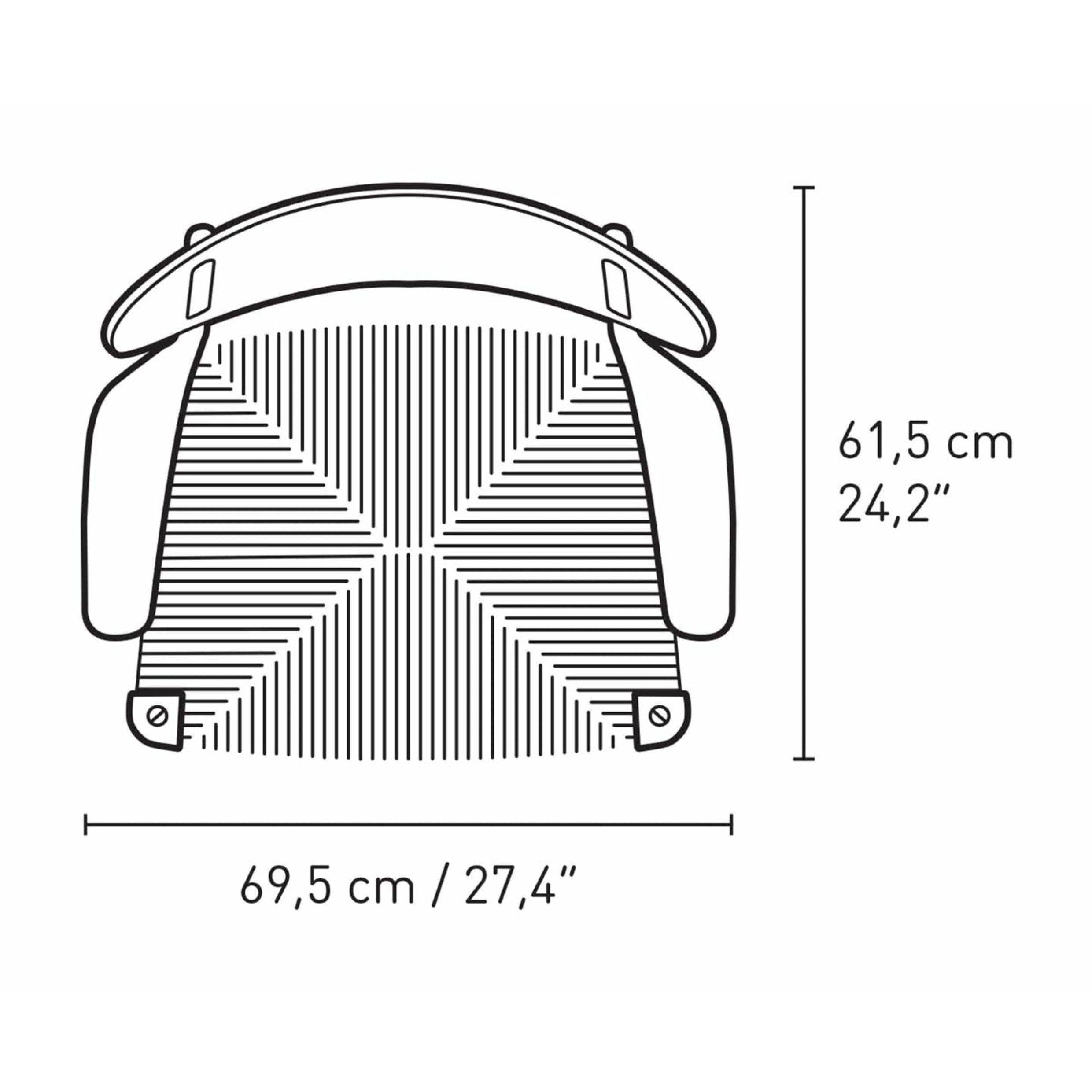 Carl Hansen CH22 Loungestol Eg, North Sea Blå/Natur Flet - Særudgave