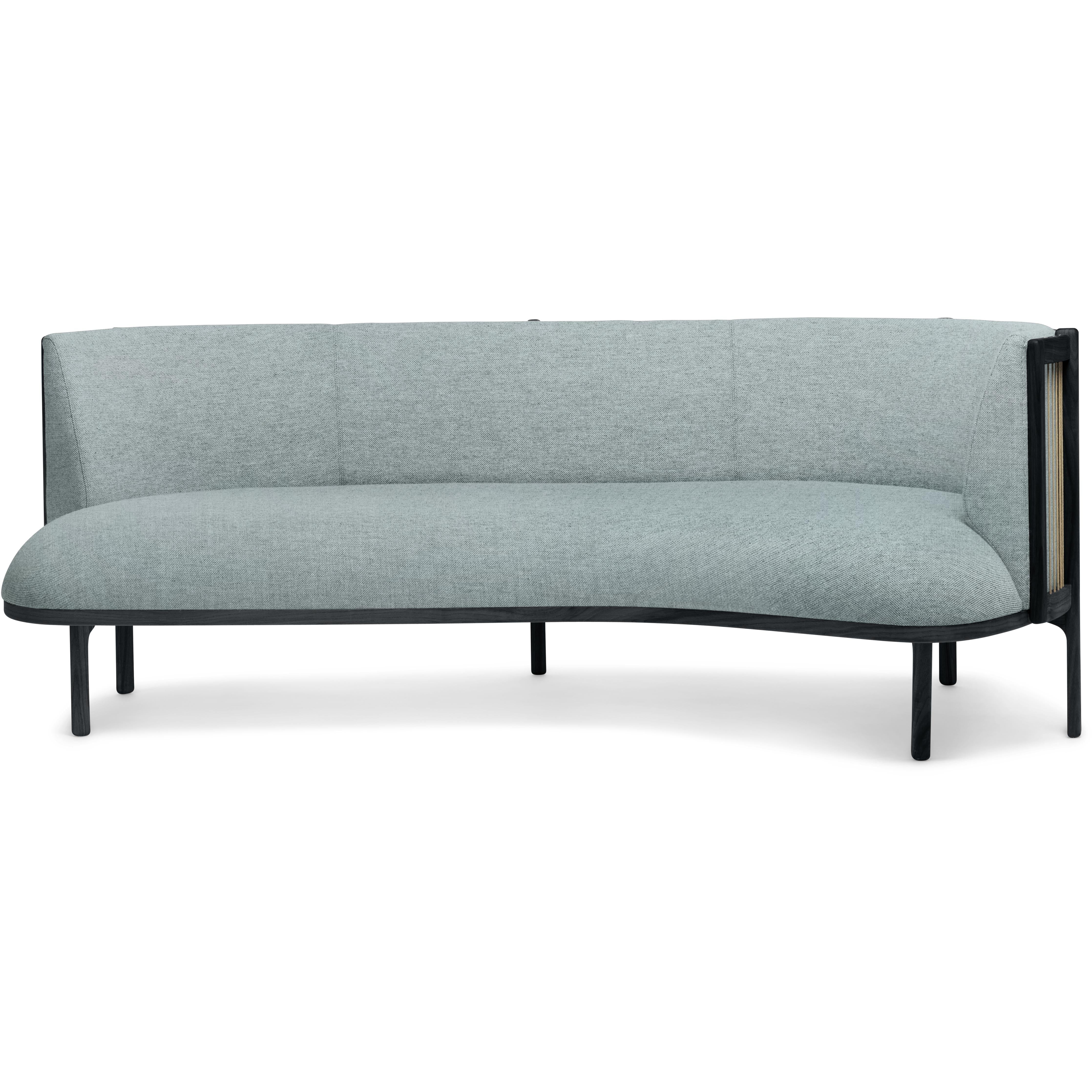 Carl Hansen RF1903-R Sideways 3-Personers Sofa Højre Eg/Remix Stof, Blå/Sort