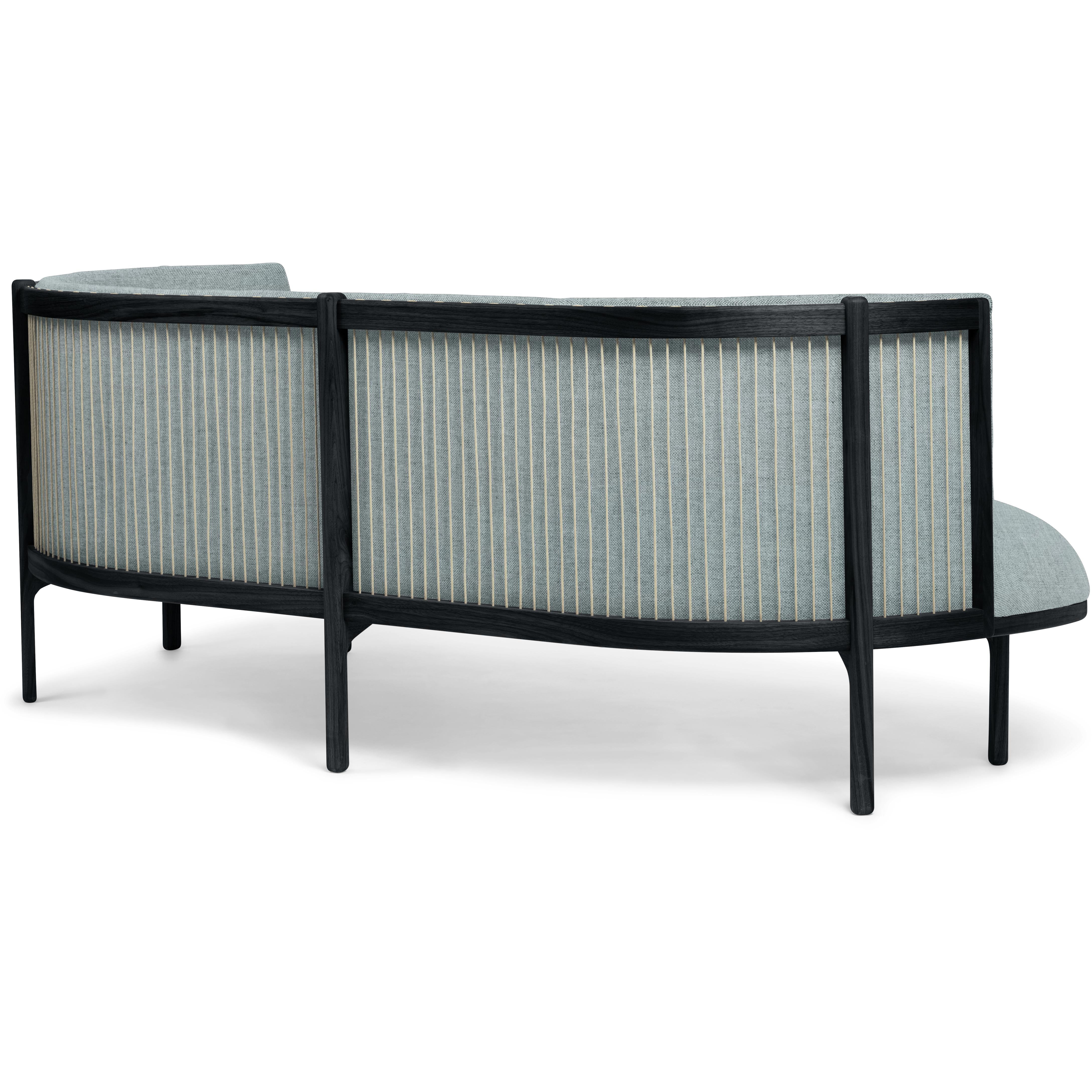 Carl Hansen RF1903-R Sideways 3-Personers Sofa Højre Eg/Remix Stof, Blå/Sort