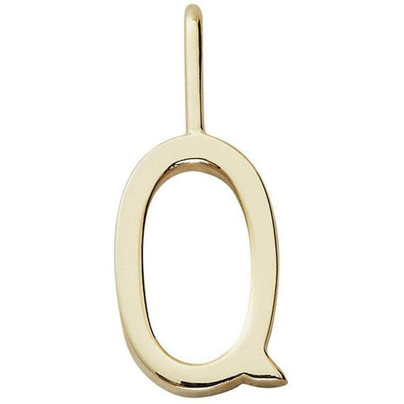 Design Letters Bogstav Charm A-Z 30 Mm, Guld, Q