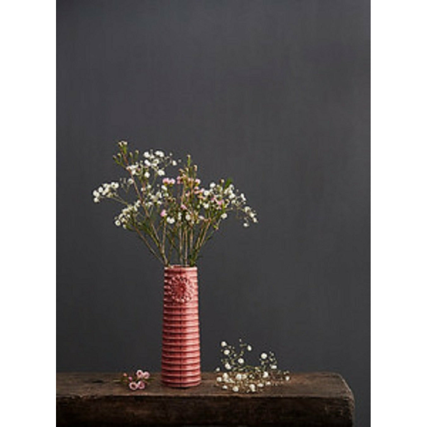 Dottir Pipanella Lines Vase White, 16,5cm