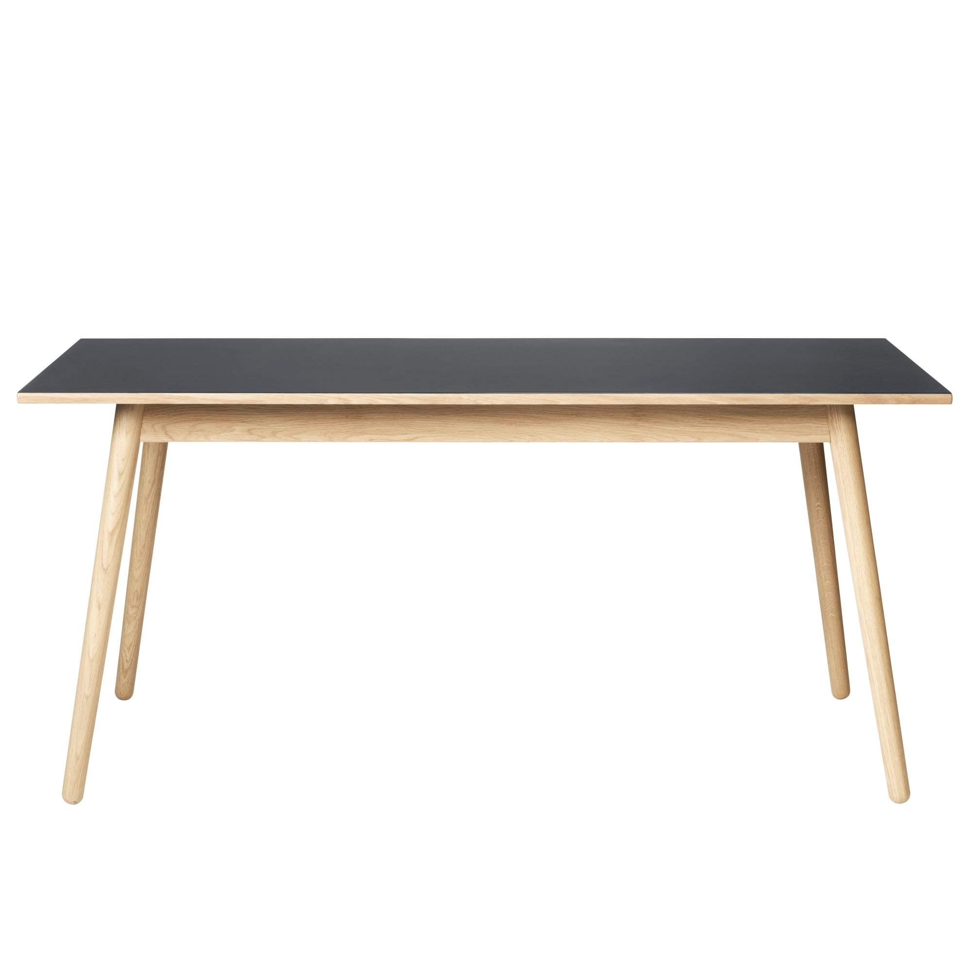 FDB Møbler C35B Spisebord Eg/Mørkegrå Linoleum, 160cm