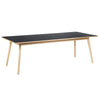 FDB Møbler C35C Spisebord Eg/Mørkegrå Linoleum, 95x220cm