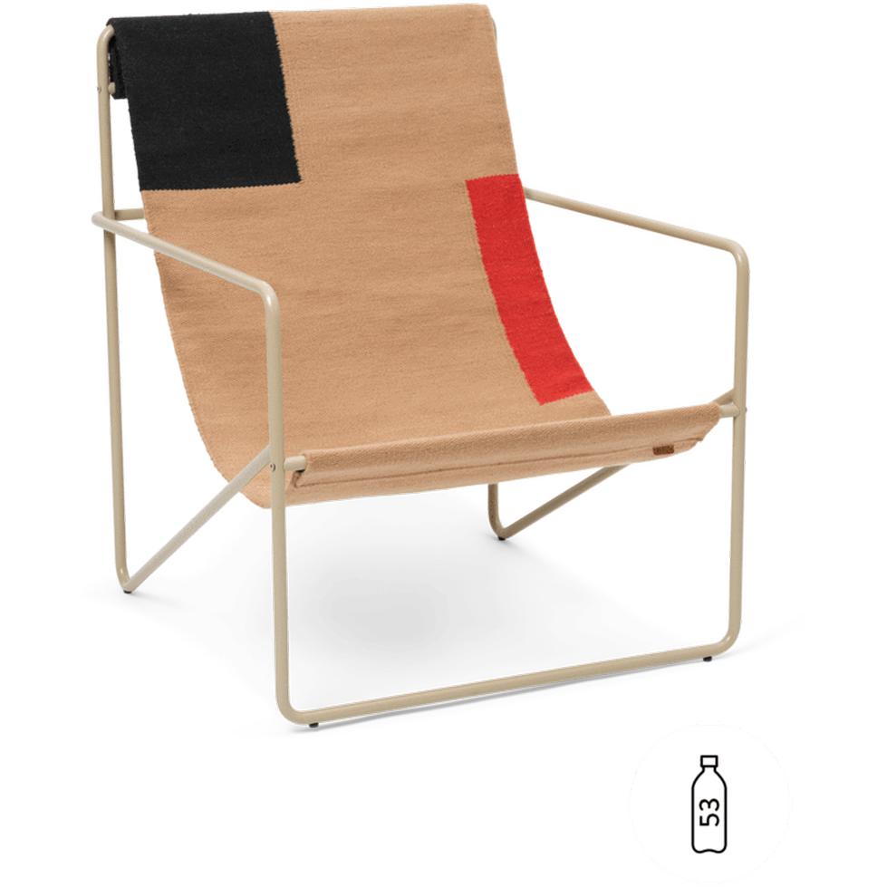 Ferm Living Desert Lounge Chair, Cashmere/Block