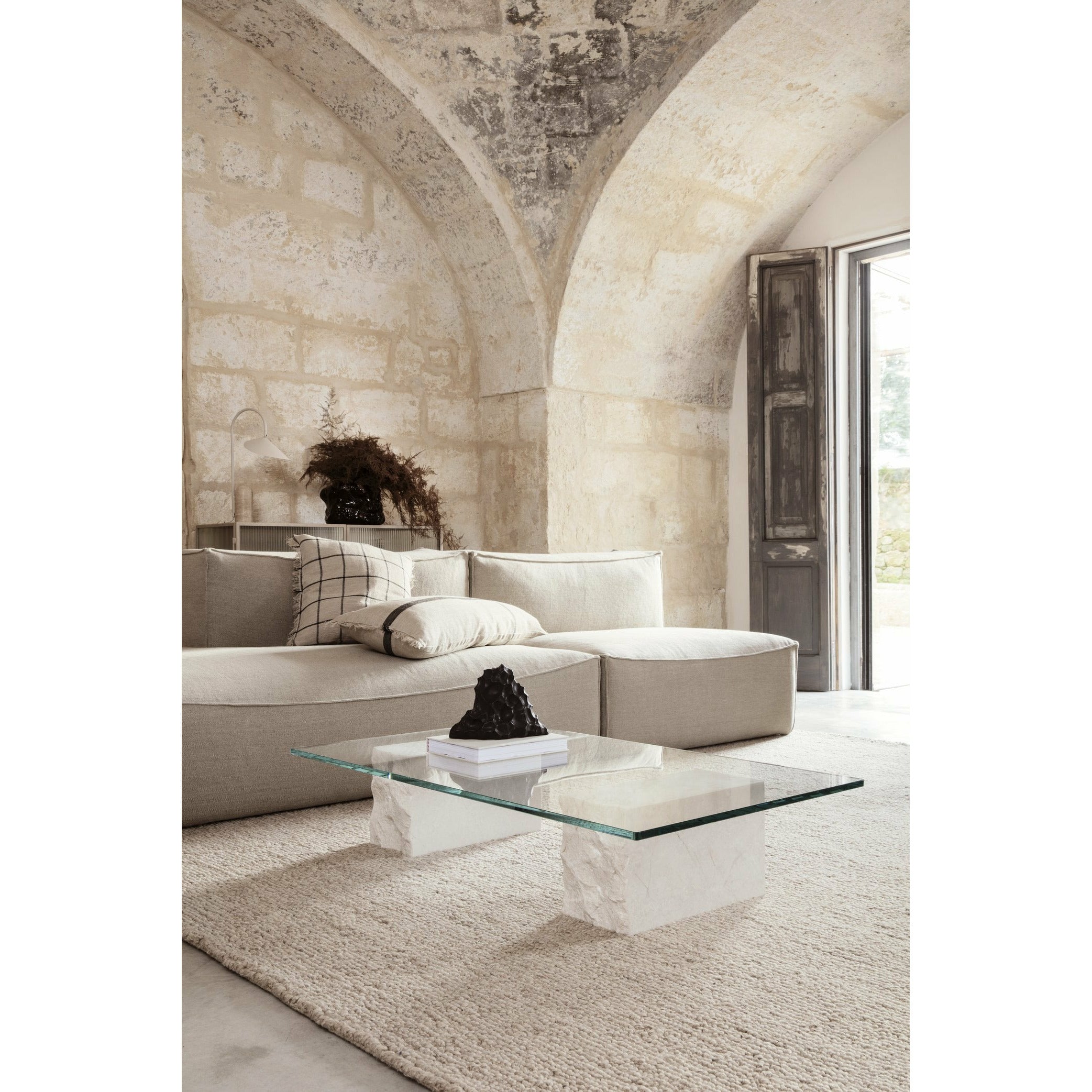 Ferm Living Mineral Sofabord, Bianco Curia