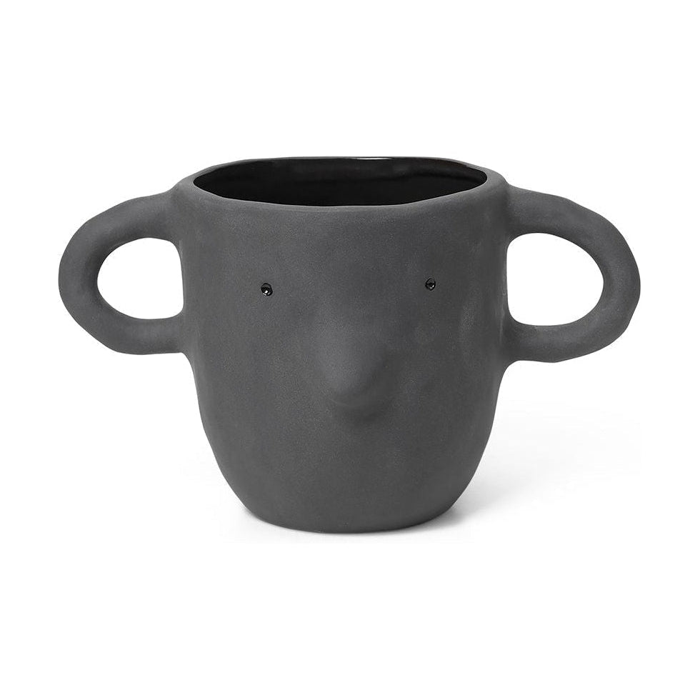 Ferm Living Mus Plant Pot, Mørk Grey