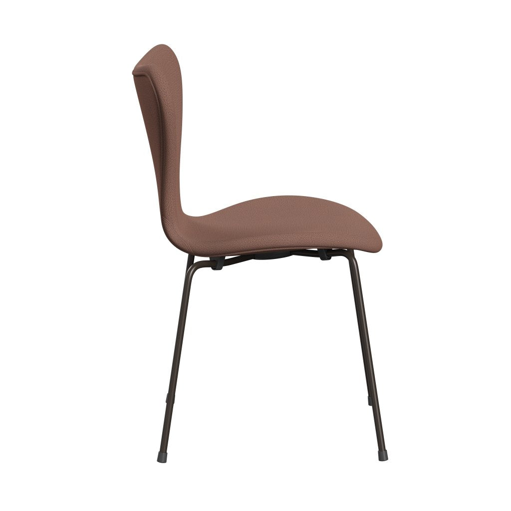 Fritz Hansen 3107 Stol Fuldpolstret, Brown Bronze/Capture Brick/Red