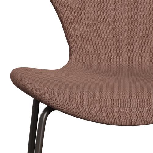 Fritz Hansen 3107 Stol Fuldpolstret, Brown Bronze/Capture Brick/Red