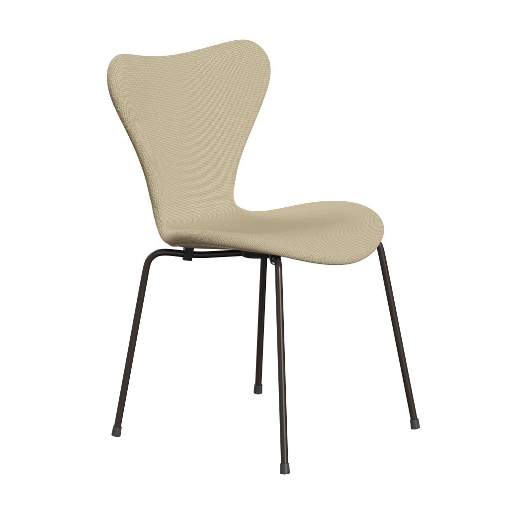 Fritz Hansen 3107 Stol Fuldpolstret, Brown Bronze/Diablo Elfenben