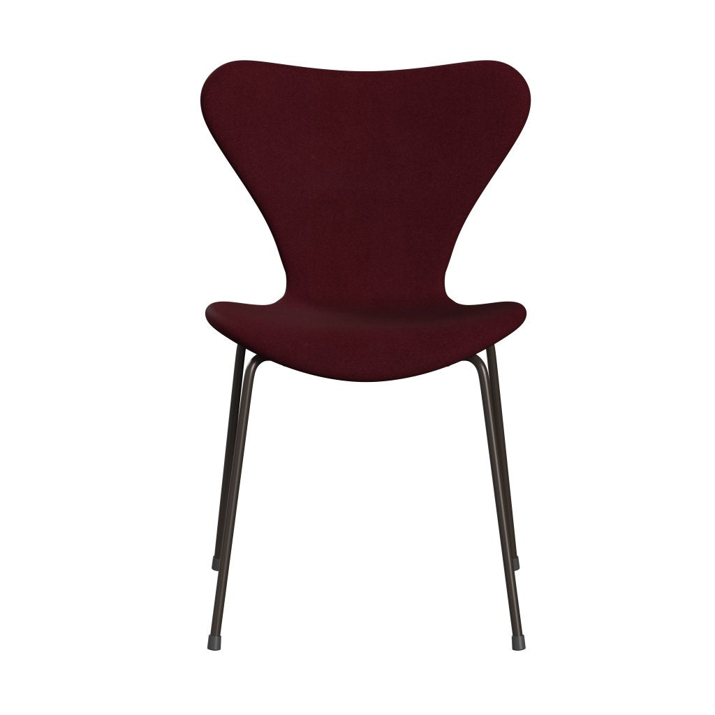 Fritz Hansen 3107 Stol Fuldpolstret, Brown Bronze/Divina Aubergine (Div671)