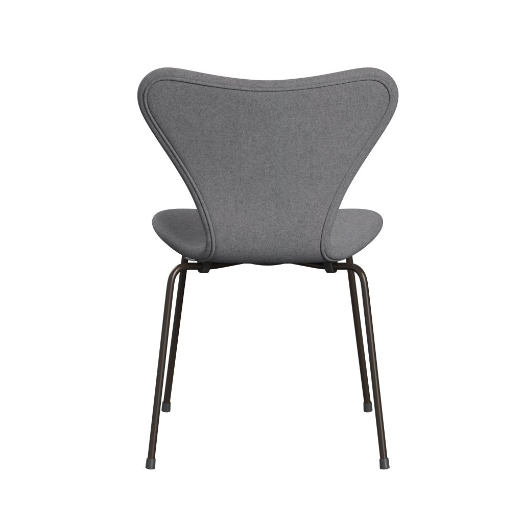 Fritz Hansen 3107 Stol Fuldpolstret, Brown Bronze/Divina Melange Stone Grey