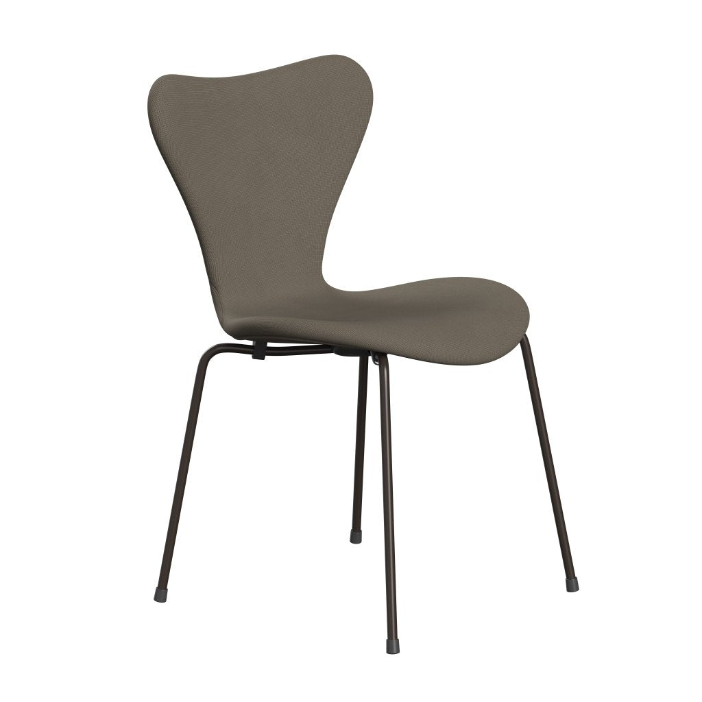 Fritz Hansen 3107 Stol Fuldpolstret, Brown Bronze/Fame Beige (F61003)