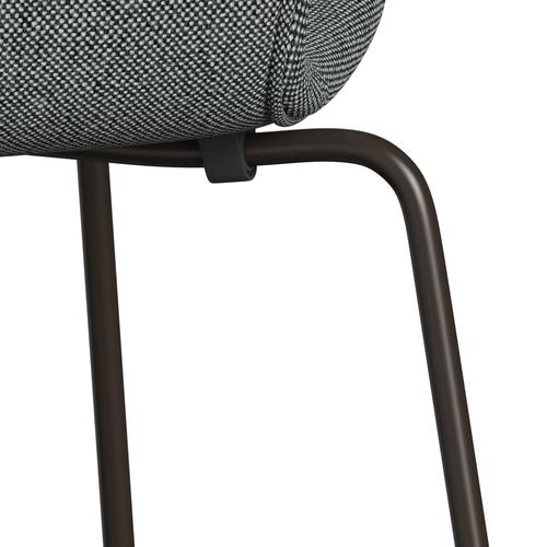 Fritz Hansen 3107 Stol Fuldpolstret, Brown Bronze/Hallingdal White/Brown