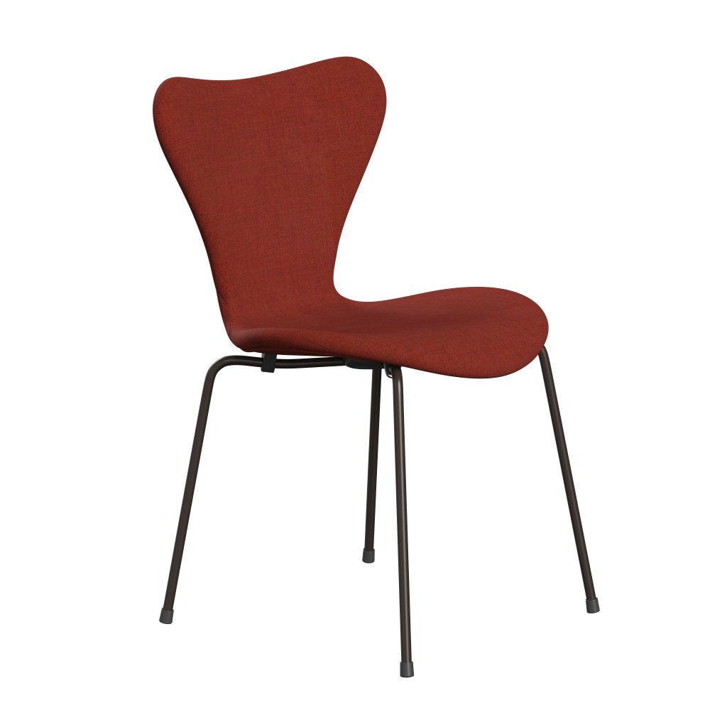 Fritz Hansen 3107 Stol Fuldpolstret, Brown Bronze/Remix Terracotta