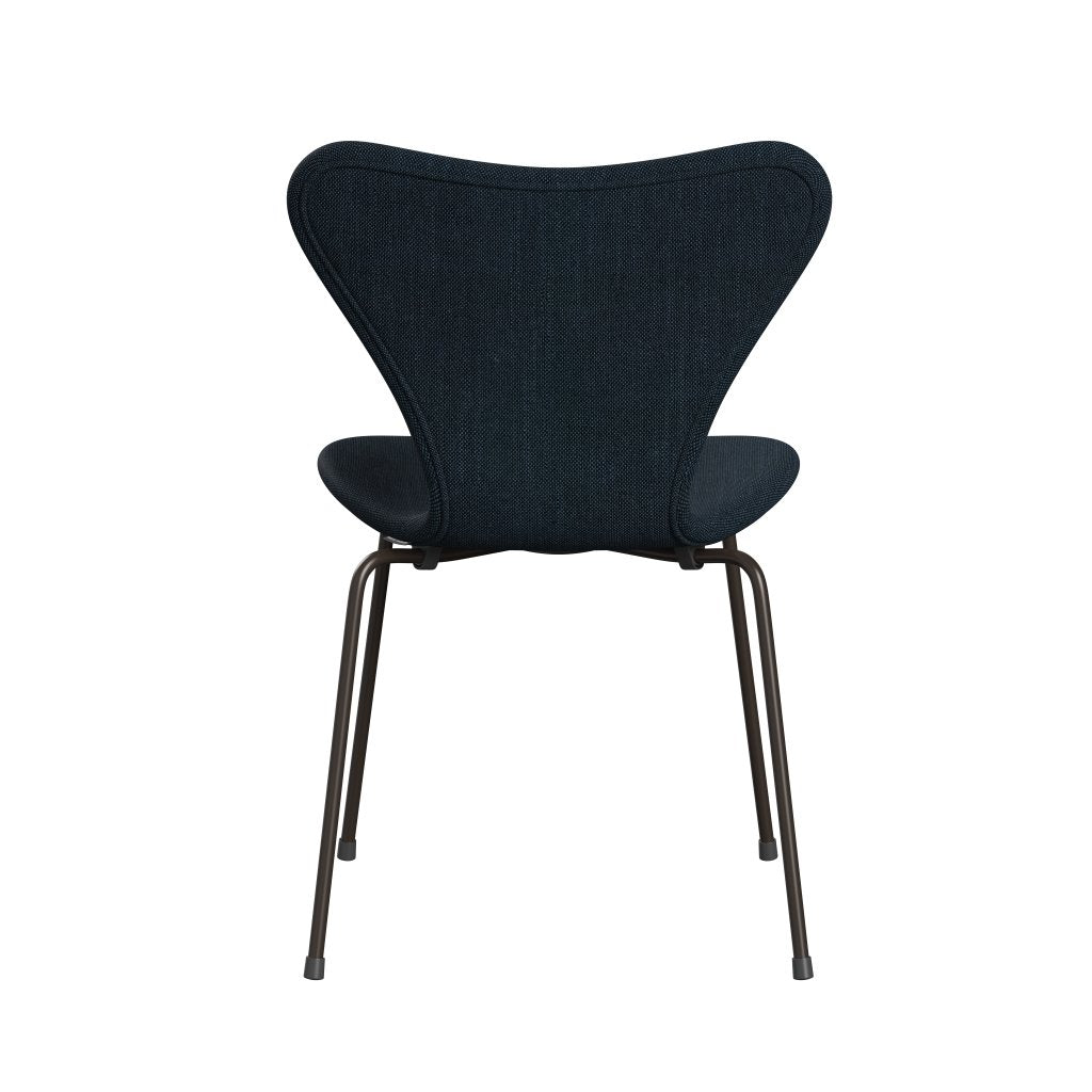 Fritz Hansen 3107 Stol Fuldpolstret, Brown Bronze/Sunniva 2 Sort Navy