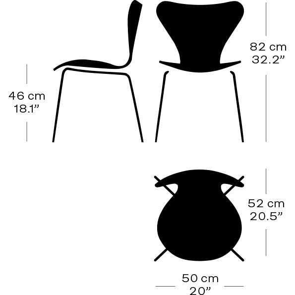 Fritz Hansen 3107 Stol Fuldpolstret, Forkromet Stål/Capture Rosa