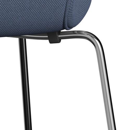 Fritz Hansen 3107 Stol Fuldpolstret, Forkromet Stål/Fiord Lavender