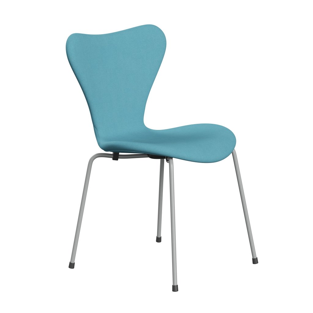 Fritz Hansen 3107 Stol Fuldpolstret, Nine Grey/Divina Lys Turkis