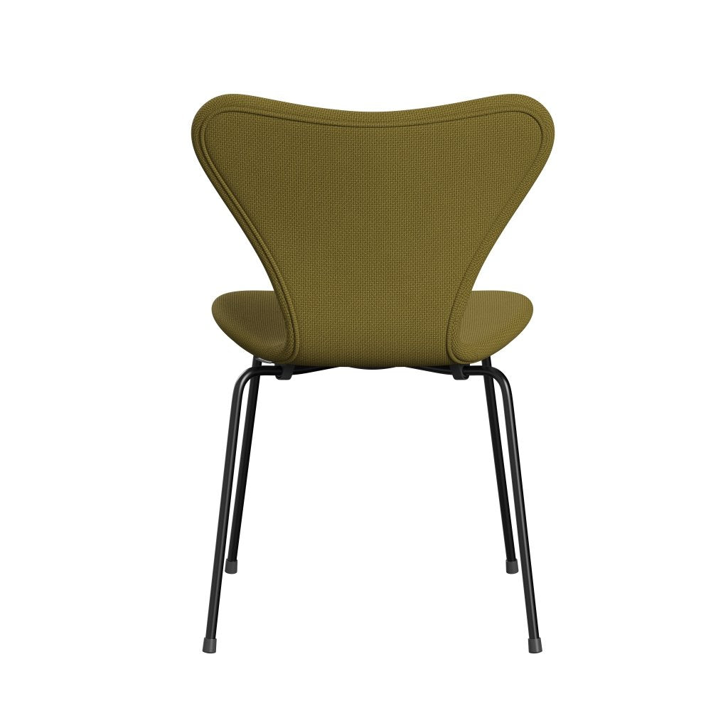 Fritz Hansen 3107 Stol Fuldpolstret, Sort/Diablo Autumn Green