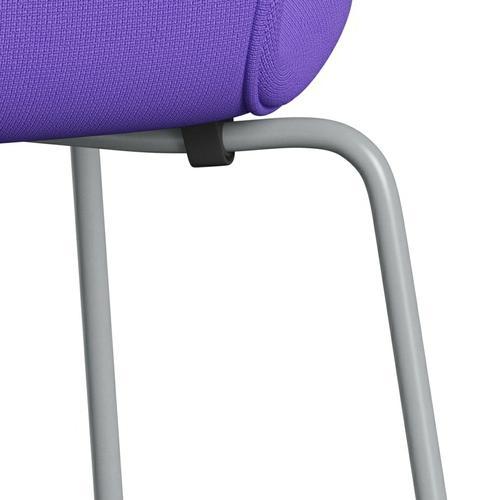 Fritz Hansen 3107 Stol Fuldpolstret, Silver Grey/Fame Lys Lilla