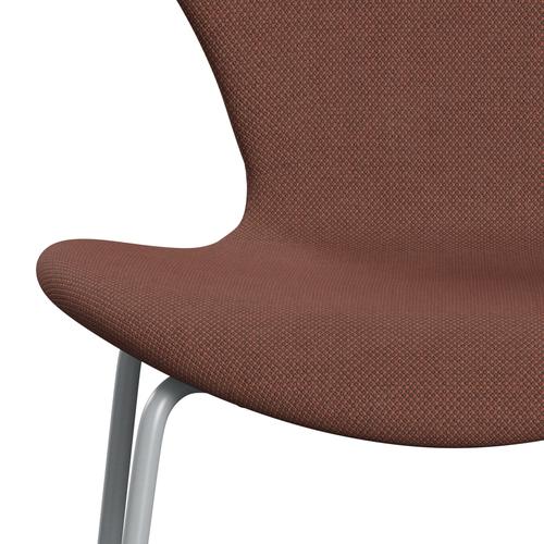 Fritz Hansen 3107 Stol Fuldpolstret, Silver Grey/Fiord Rosa