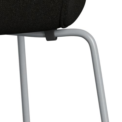 Fritz Hansen 3107 Stol Fuldpolstret, Silver Grey/Hallingdal Brown/Dark Grey