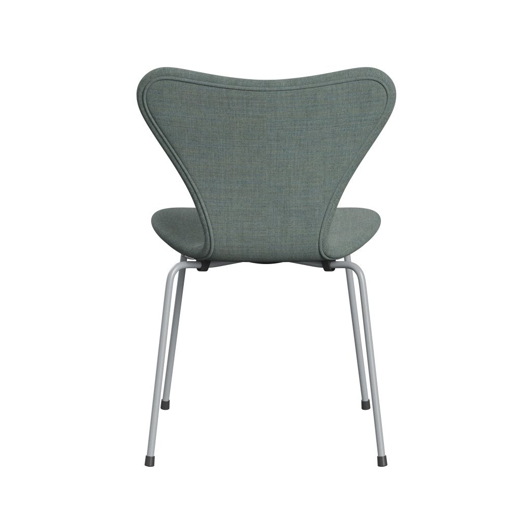 Fritz Hansen 3107 Stol Fuldpolstret, Silver Grey/Remix Green/Grey