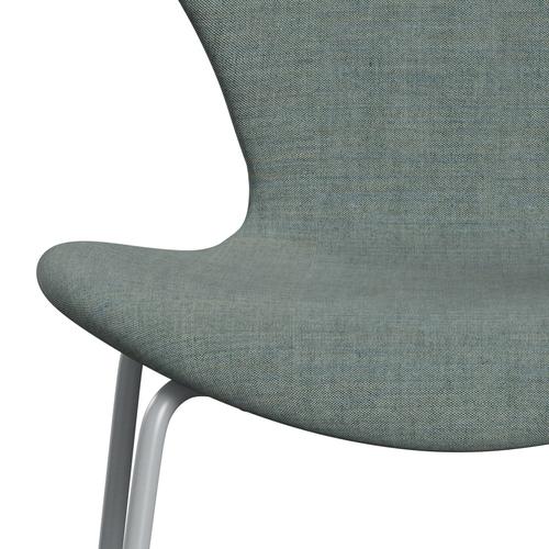 Fritz Hansen 3107 Stol Fuldpolstret, Silver Grey/Remix Green/Grey