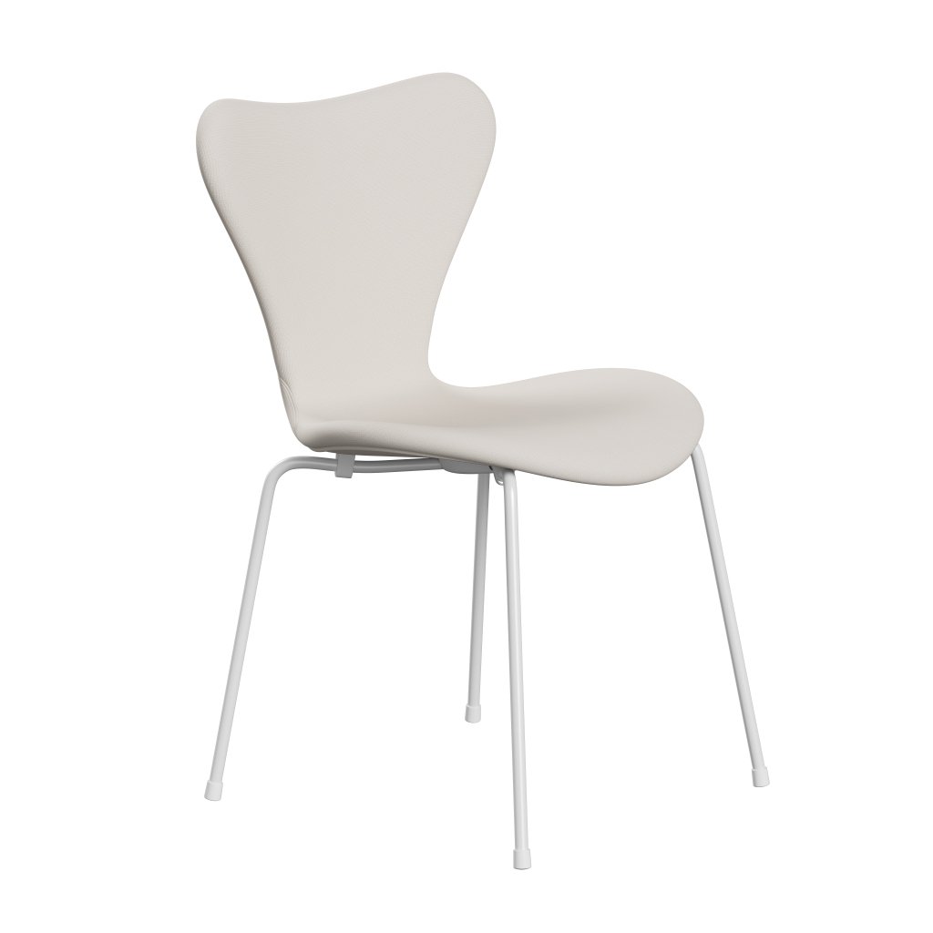 Fritz Hansen 3107 Stol Fuldpolstret, Hvid/Fame Hvid