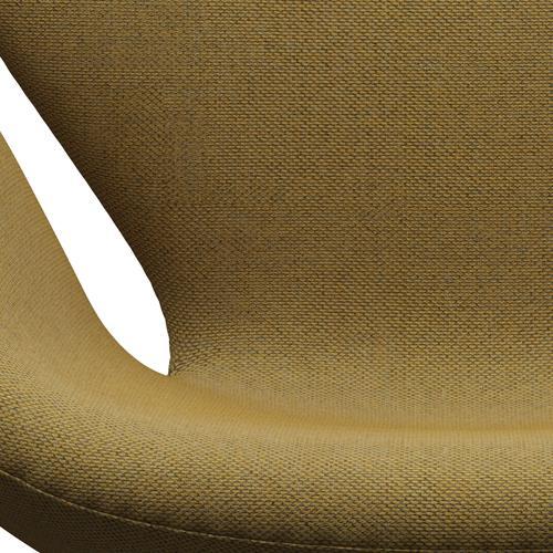 Fritz Hansen Svanenstol, Brown Bronze/Re-Wool Golden Yellow/Natural