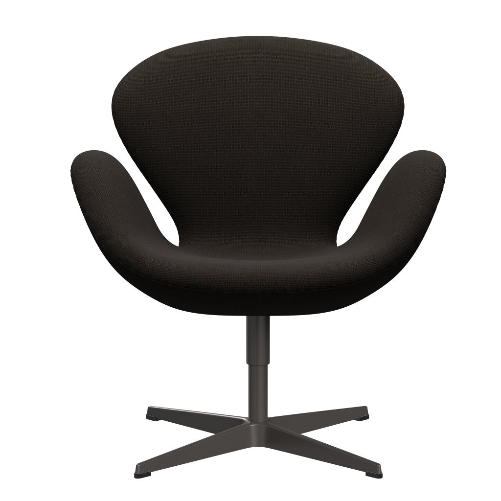 Fritz Hansen Svanenstol, Warm Graphite/Diablo Dark Chokolate