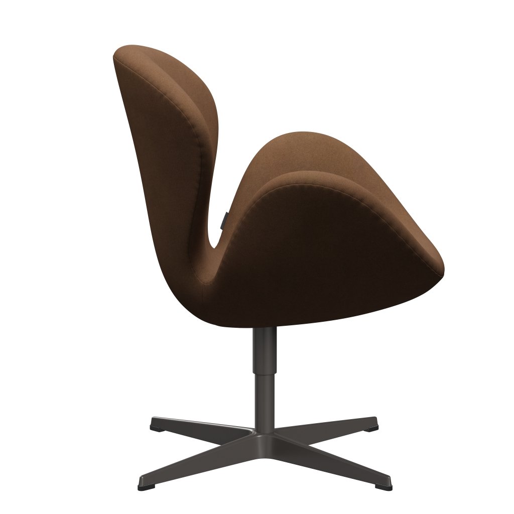 Fritz Hansen Svanenstol, Warm Graphite/Divina Klar Brun