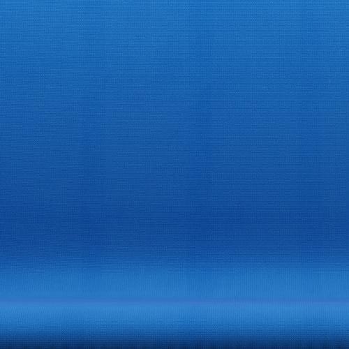 Fritz Hansen Svanesofa 2-Personers, Satinpoleret Aluminium/Fame Ocean Blue