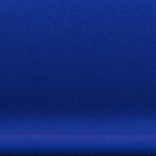 Fritz Hansen Svanesofa 2-Personers, Sortlakeret/Divina Melange Electric Blue