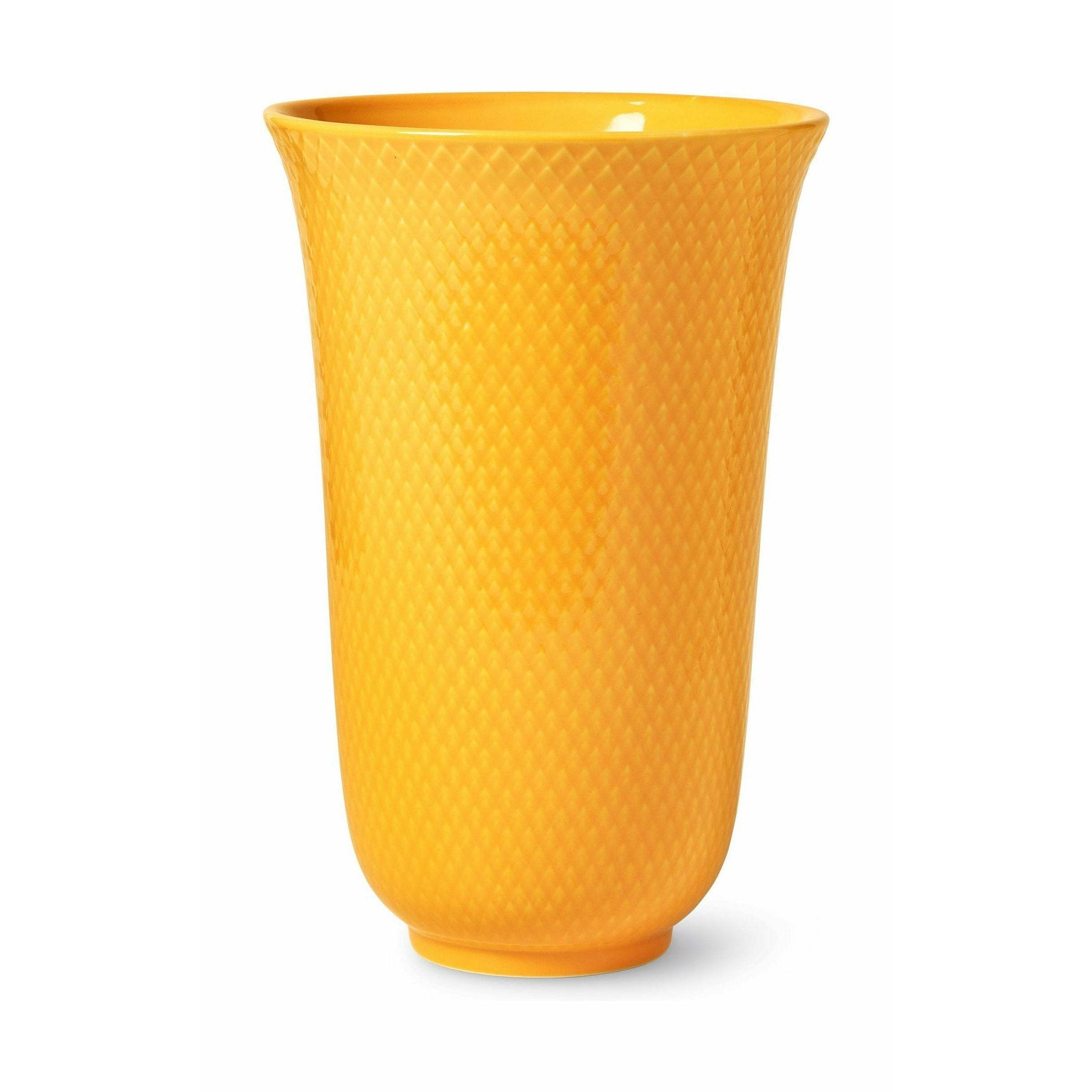 Lyngby Porcelæn Rhombe Color Vase 20 Cm, Gul