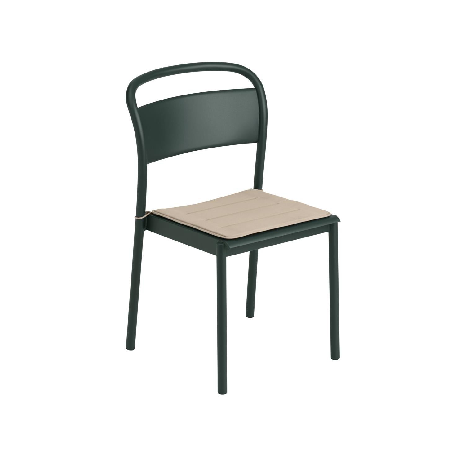 Muuto Linear Steel Side Chair, Mørkegrøn