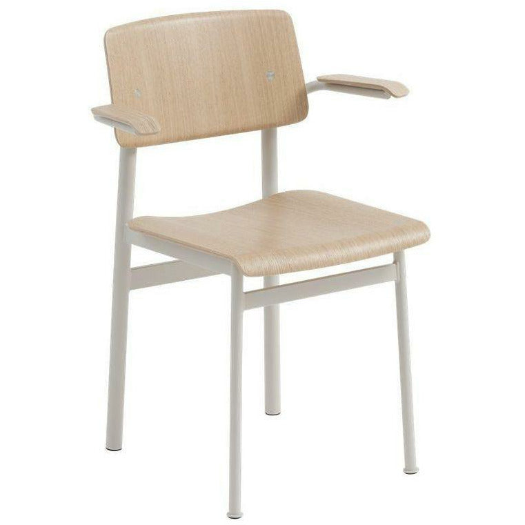 Muuto Loft Chair Med Armlæn, Eg/Grå