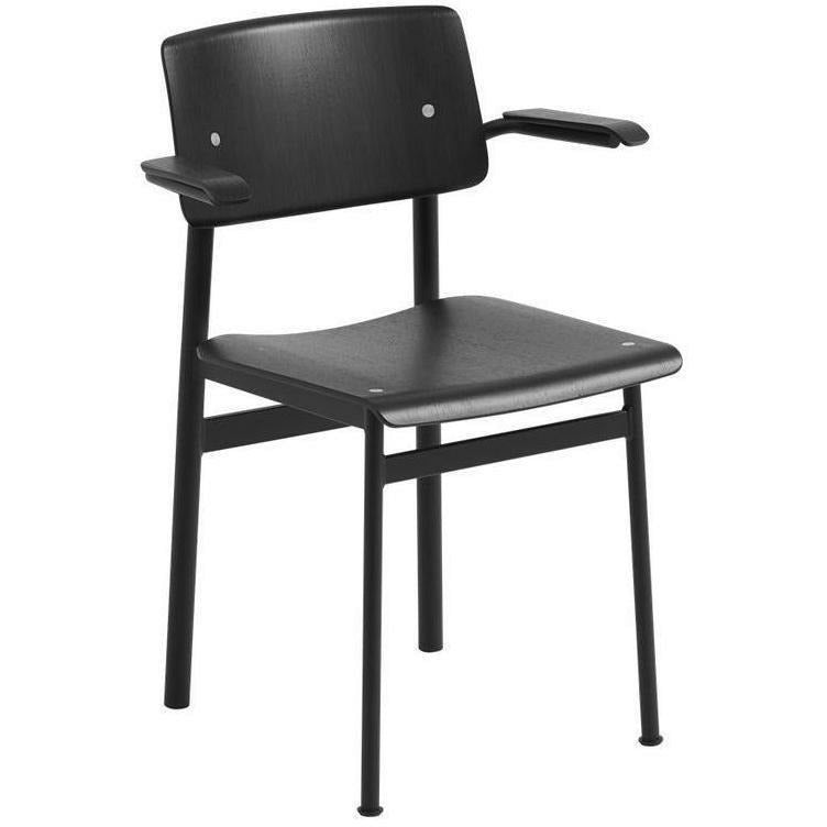 Muuto Loft Chair Med Armlæn, Sort/Sort