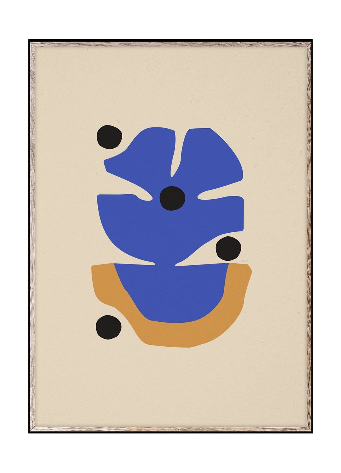 Paper Collective Flor Azul Plakat, 30x40 Cm